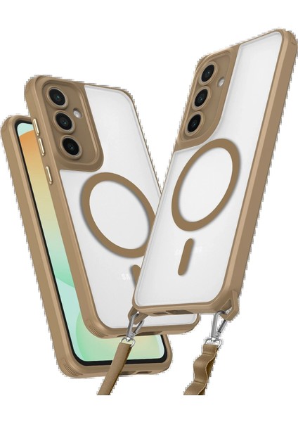 Samsung Galaxy S25 Plus Kılıf Enka Magsafe Silikon Kılıf - Desert - 19877-3648