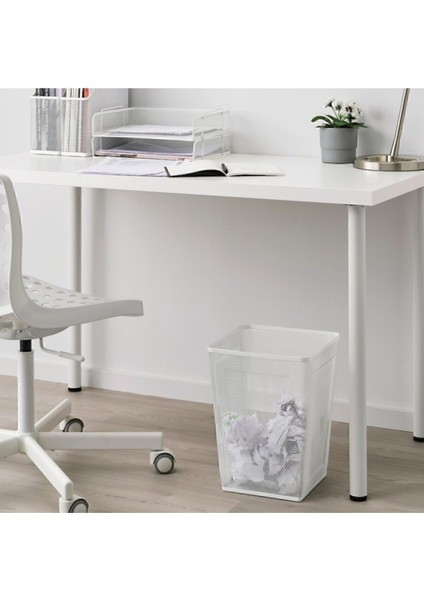 35 cm Beyaz Çelik Fileli Çok Amaçlı Çöp Kutusu Sepeti fiyatları