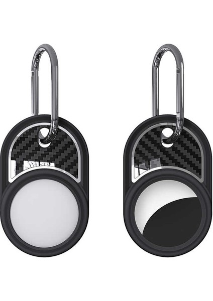 ​scks Airtag 05 Uyumlu Silikon Anahtarlık-Siyah