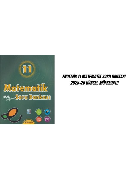 Endemik 11 Matematik Soru Bankası 2025-26 Güncel Müfredat
