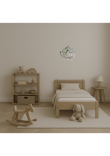 Çiçek Desenli Dekoratif Aynalı Tablo - 17307-5487 fırsatları