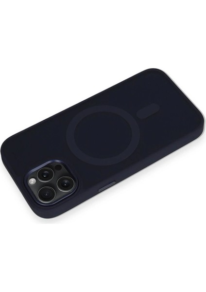 iPhone 15 Pro Kılıf Oslo Magsafe Kapak - Lacivert - 15923-2788 modelleri