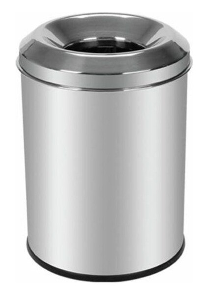 Şık Gri 18 Litrelik Yanmaz Krom Çöp Kovası, Dayanıklı ve Kullanışlı Tasarım