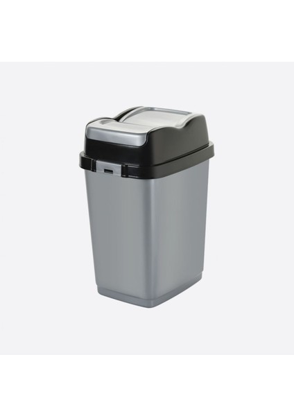 50 Lt Gri Slim Çöp Kovası, Pratik ve Şık Ev & Ofis Temizlik Malzemesi