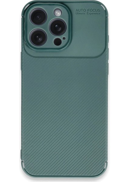 iPhone 16 Pro Max Kılıf Auto Focus Karbon Kapak - Koyu Yeşil - 15786-7206 fırsatları