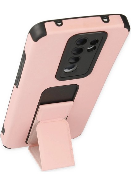 Xiaomi Redmi Note 8 Pro Kılıf Mega Standlı Silikon - Pudra - 12334-6943 modelleri