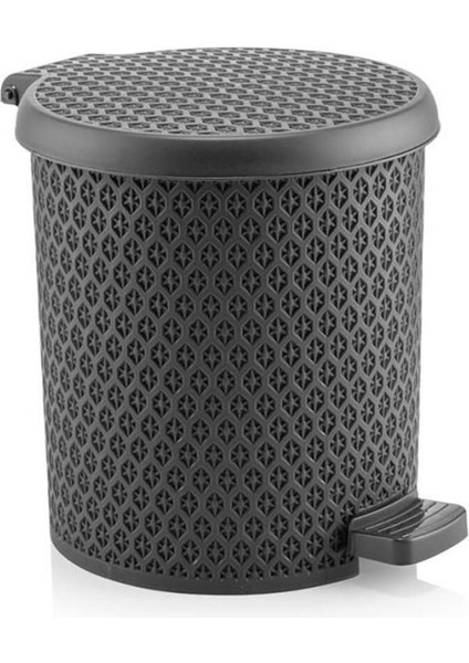 Gri 3,5 Lt Plastik Pedallı Çöp Kovası, Kullanışlı ve Şık Tasarım