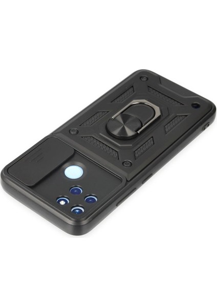 Realme C25Y Kılıf Pars Lens Yüzüklü Silikon - Siyah - 14321-9625 fırsatları