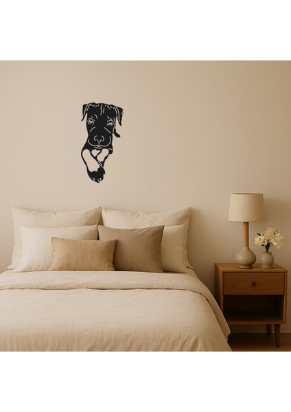 Modern Köpek Yüzü Mdf Dekoratif Tablo - 12876-1347