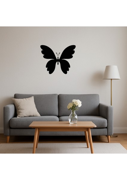 Vintage Kelebek Motifli Mdf Dekoratif Tablo - 14477-4372 fırsatları