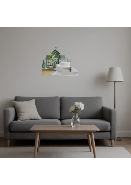 Geometrik Ev Yapı Dekoratif Aynalı Tablo - 13154-8791 indirimleri