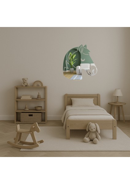 At Yüzü Temalı Dekoratif Aynalı Tablo - 17979-8685 fırsatları