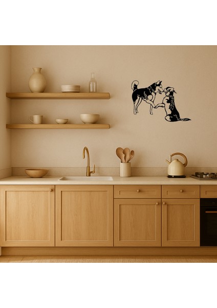 Oyun Oynayan Köpekler Mdf Dekoratif Tablolar Seti - 15696-3546 fiyatları