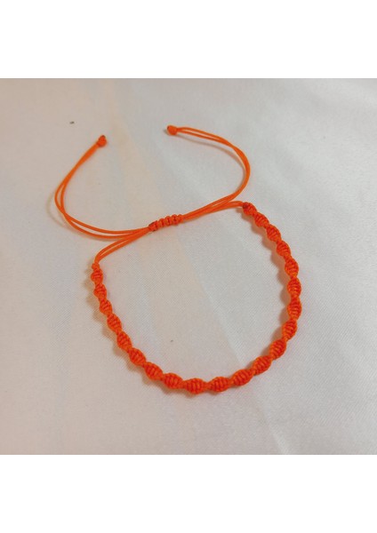 Turuncu Spiral Makrome Örgü İp Bileklik, Suya Dayanıklı Makrome Bileklik, Asansörlü Ayarlanabilir El Yapımı Unisex Bileklik, Makrome Bileklik, Örgü Bileklik, İp Bileklik, Hediye Takı fırsatları