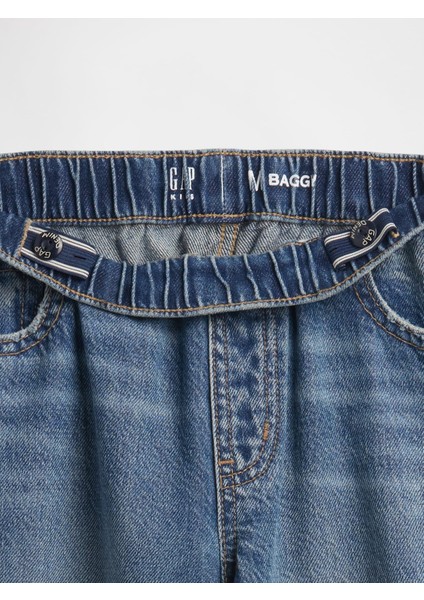 Kız Çocuk Mavi Low Rise Easy Wide-Leg Baggy Jean fiyatları