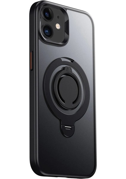 iPhone 12 Avatar 360 Dönen Magsafe Kapak - Siyah - 18067-5497