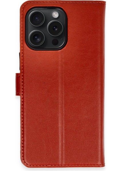 iPhone 15 Pro Max Kılıf Trend S Plus Kapaklı Kılıf - Kırmızı - 13663-1946