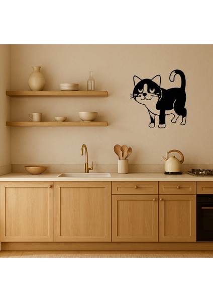 Sevimli Kedi Temalı Dekoratif Iç Mekan Tablosu - 15287-2105 fiyatları