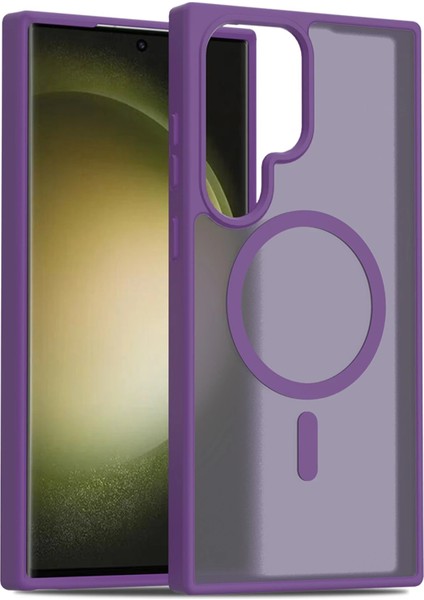 Samsung Galaxy S23 Ultra Jota Magsafe Kapak - Derin Mor - 17554-6941