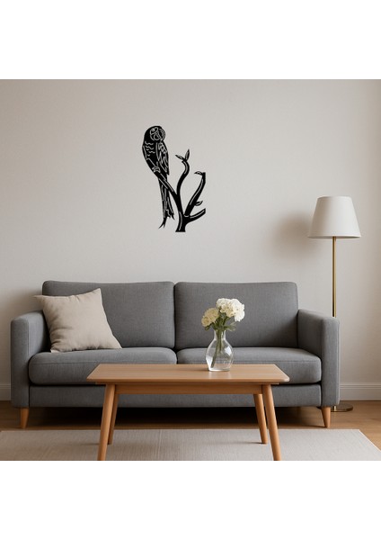 Dal Üzerinde Macaw Papağan Mdf Dekoratif Tablo - 11444-4594 fırsatları