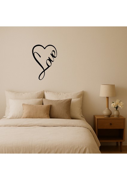 Minimalist Aşk Yazılı Mdf Duvar Tablosu - 17487-5540