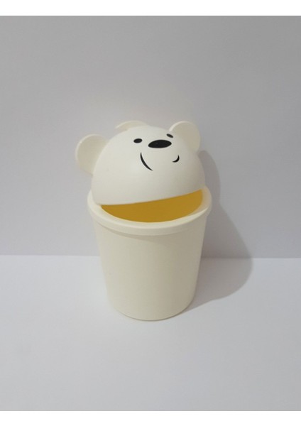 Çocuk Odası Mini Masaüstü Çöp Kutusu, Beyaz, Şık ve Kullanışlı Tasarım