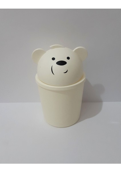 Çocuk Odası Mini Masaüstü Çöp Kutusu, Beyaz, Şık ve Kullanışlı Tasarım