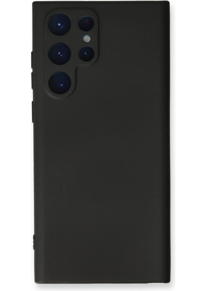 Samsung Galaxy S22 Ultra Kılıf Nano Içi Kadife Silikon - Siyah - 18003-1777