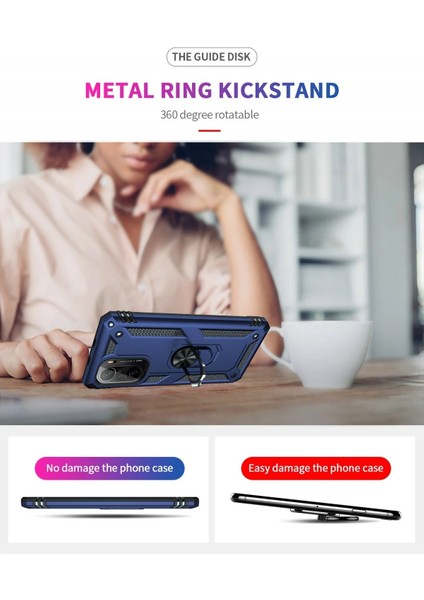 Xiaomi Poco F3 Kılıf Sofya Yüzüklü Silikon Kapak - Lacivert - 11843-2327 fırsatları