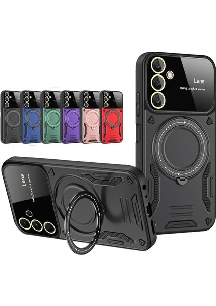 Samsung Galaxy S25 Plus Kılıf Joy Lens Standlı Kapak - Kırmızı - 16442-8821 fiyatları