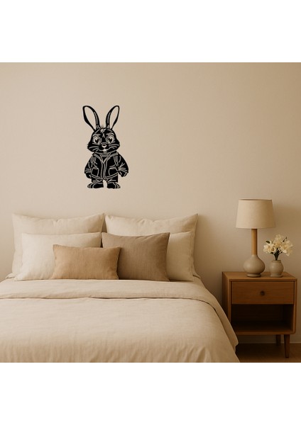 Neşeli Tavşan Mdf Dekoratif Tablo - 12661-8169