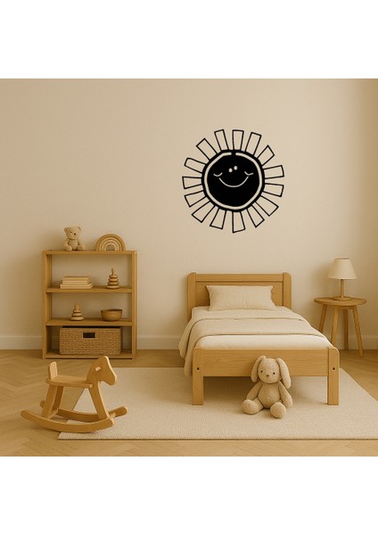 Eğlenceli Çizim Güneş Mdf Dekoratif Tablo - 19937-6864 modelleri