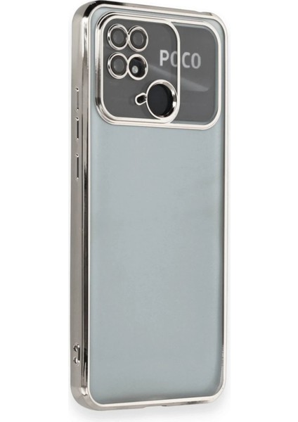 Xiaomi Redmi 10C Kılıf Lensli Silikon - Gümüş - 19664-8145