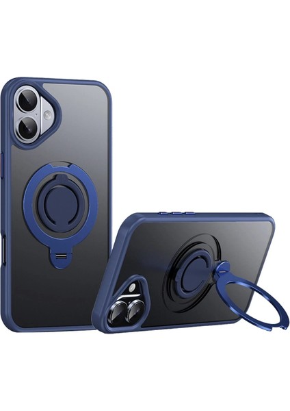iPhone 16 Avatar 360 Dönen Magsafe Kapak - Lacivert - 14065-8311