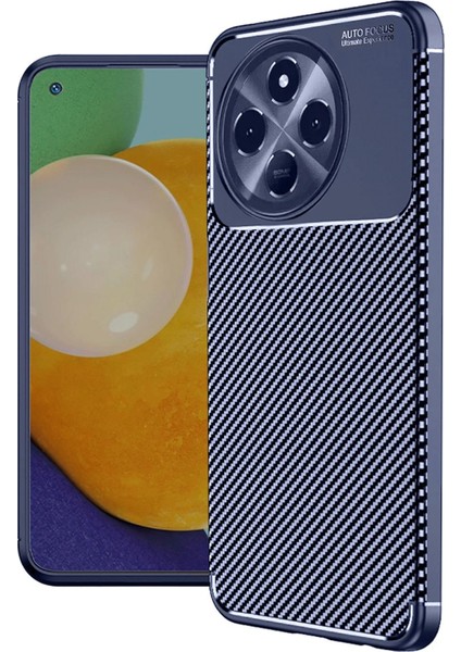 Tecno Spark 30 Pro Kılıf Auto Focus Karbon Kapak - Lacivert - 15544-4161