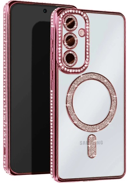 Samsung Galaxy S25 Kılıf Joke Simli Magneticsafe Kılıf - Pembe - 15423-7783 fiyatları