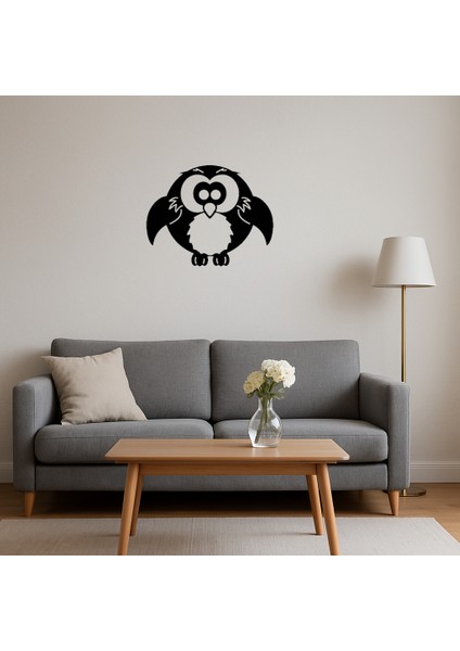 Modern Mdf Baykuş Figürlü Dekoratif Duvar Tablosu - 17308-8161 fırsatları