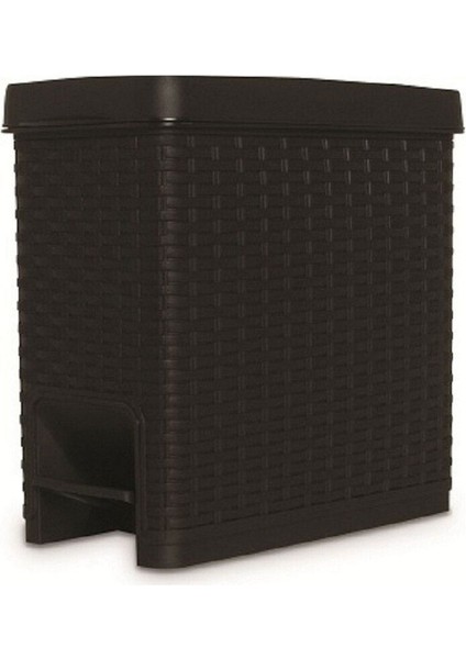 Rattan Pedallı Kova, Şık ve Pratik, Sıcak Kahverengi Tonu