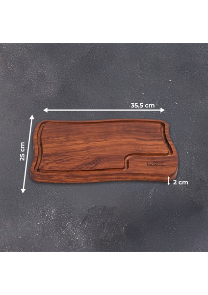 Iroko Ağacı Kesme ve Sunum Tahtası 25 x 35.5 x 2 modelleri