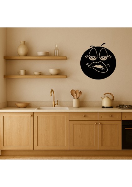 Dudak Isıran Emoji Tasarımlı Dekoratif Tablo - 18275-9674 fiyatları