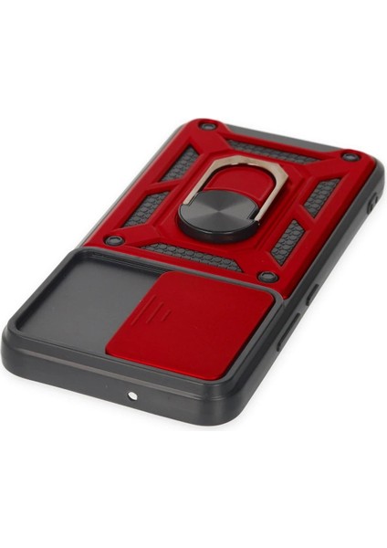 Samsung Galaxy S23 Kılıf Pars Lens Yüzüklü Silikon - Kırmızı - 16839-8847 fırsatları