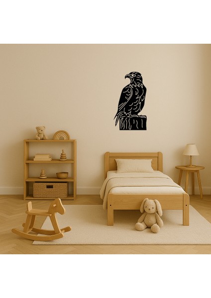 Ağaç Kütüğünde Amerikan Kartalı Mdf Dekoratif Tablo - 18370-9621 modelleri
