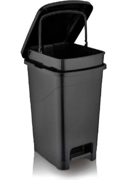 Slim Siyah Iç Kovalı Pedallı Çöp Kovası 40 Litre