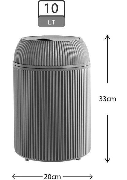 2'li Çizgili Yuvarlak Çöp Kovası 3.5 ve 10 Litre, Banyo ve Mutfak, Manuel Kapak fırsatları