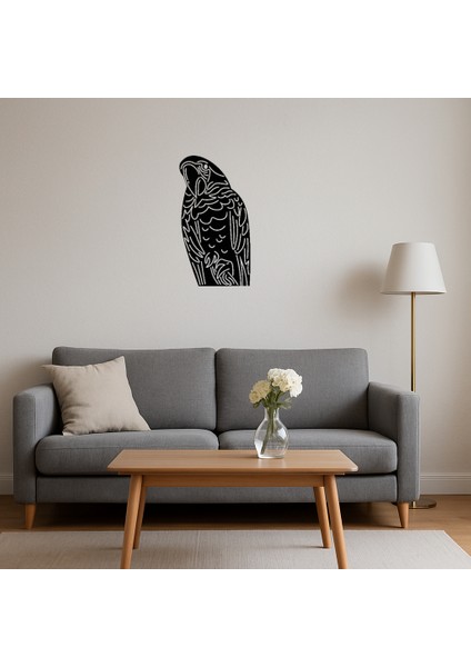 Tropik Papağan Desenli Mdf Dekoratif Tablo - 15453-4380 fırsatları
