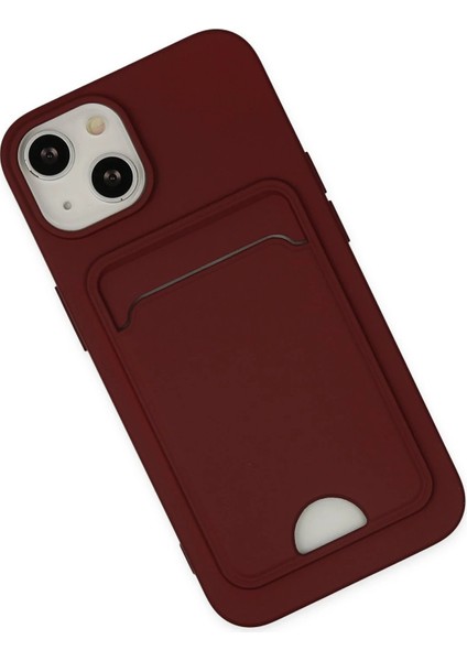 iPhone 14 Plus Kılıf Kelvin Kartvizitli Silikon - Bordo - 13166-6226 modelleri