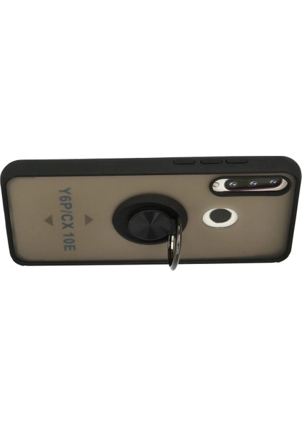 Huawei Y6P Kılıf Montreal Yüzüklü Silikon Kapak - Siyah - 12459-7626 modelleri