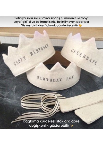 Kanvas Doğum Günü Tacı fiyatları