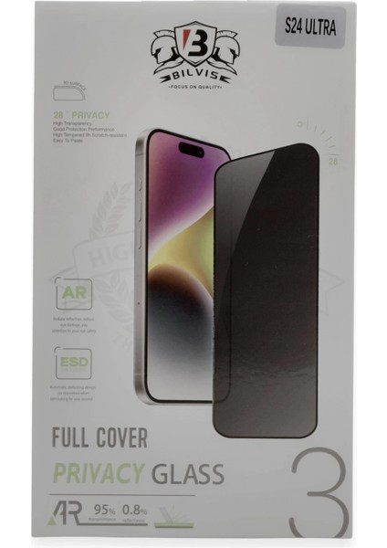 Samsung Galaxy S24 Ultra Bilvis Hayalet Cam Ekran Koruyucu - 13304-6360