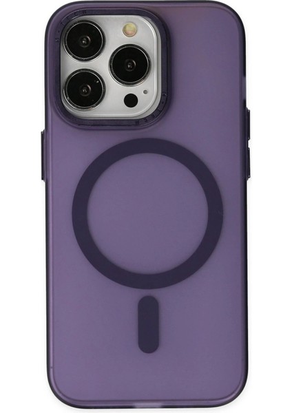 iPhone 13 Pro Kılıf Lodos Magneticsafe Mat Kapak - Mor - 14514-4547